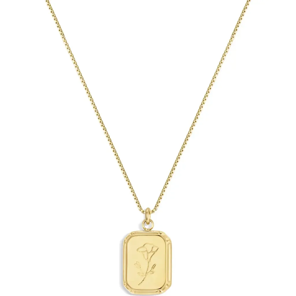 Audrey Birth Flower Pendant Necklace by Set & Stones