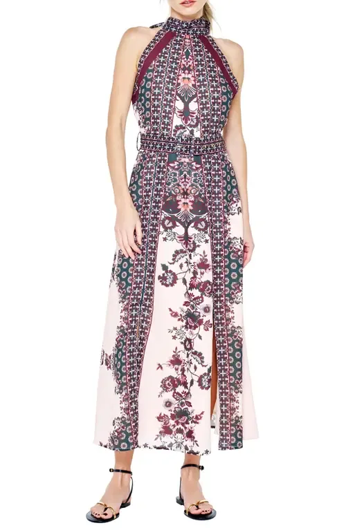 Peta Floral Halter Neck Midi Dress by CIEBON