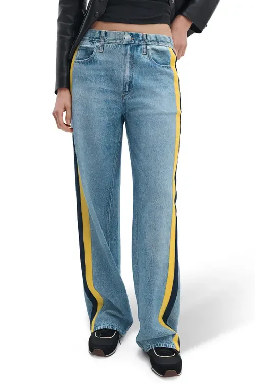 Miramar Track Stripe Cotton Terry Sweatpant Jeans by rag & bone