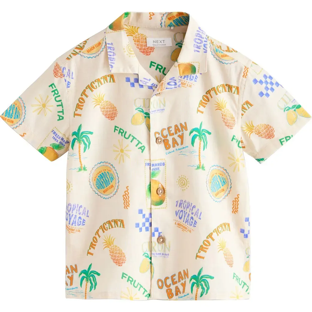 Fruit Print Short Sleeve Button-Up Shirt by NEXT