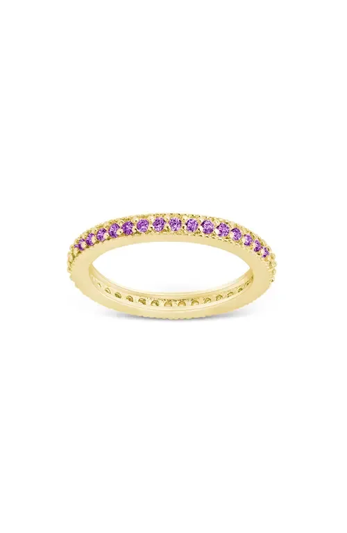 Cubic Zirconia Pavé Thin Band Ring by Sterling Forever