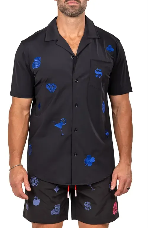 Marthy Black Camp Shirt by Maceoo