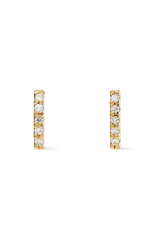 Stud Earrings - Pave Diamond Bar Studs by Ana Luisa