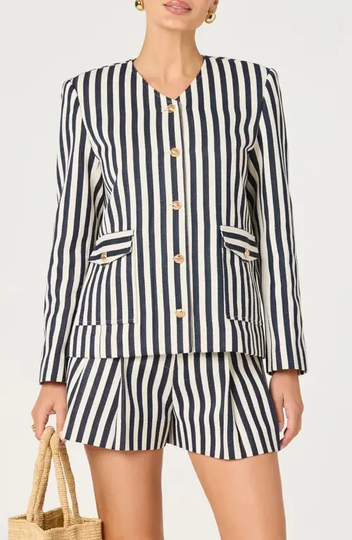 Danae Stripe Denim Jacket by ASTR the Label