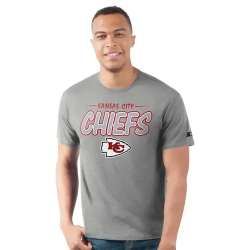 Starter Heather Gray Kansas City Chiefs Prime Time T-Shirt