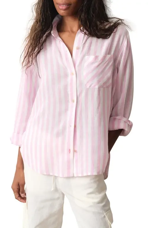 Jane Relaxed Fit Stripe Button-Up Shirt by Marine Layer