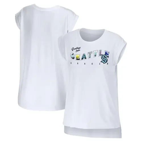 WEAR by Erin Andrews Seattle Kraken Greetings From Muscle T-Shirt by WEAR by Erin Andrews