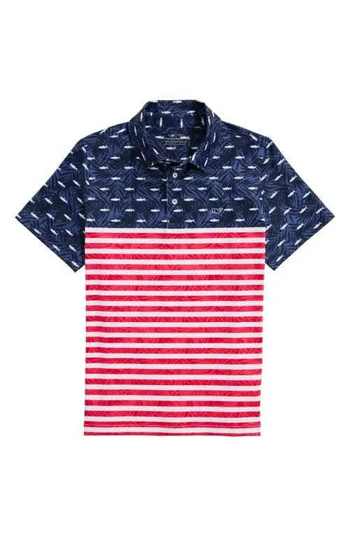 USA Fish & Palms UPF 50+ Polo by vineyard vines