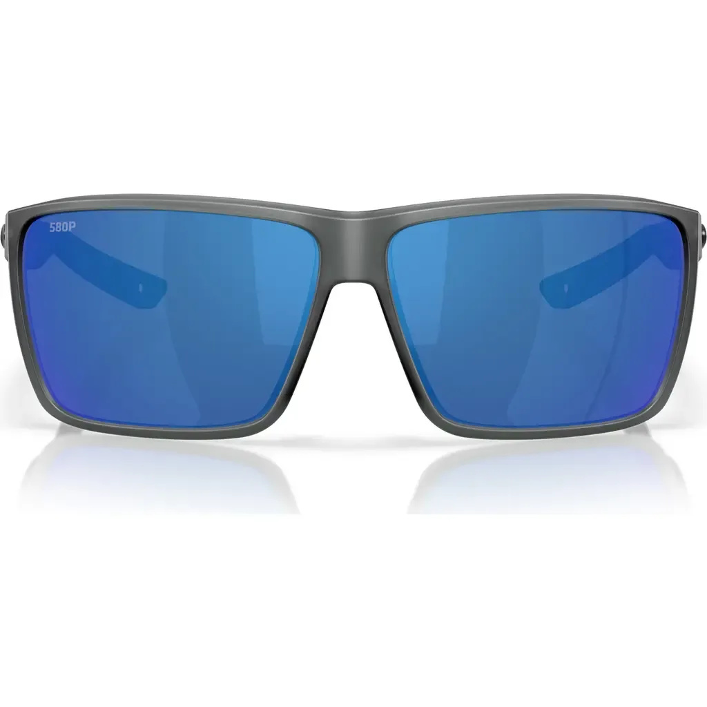 Rincon II 64mm Mirrored Polarized Oversize Rectangular Sunglasses by Costa Del Mar