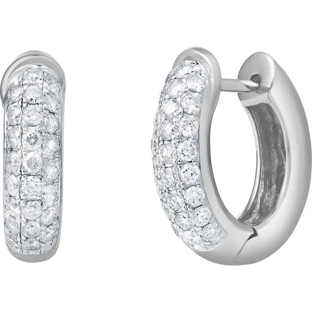 Carenza 0.8 ct 14K Gold Diamond Huggies by LuvMyJewelry