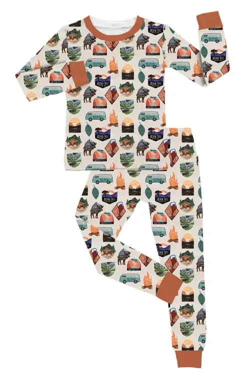 Tiny Traveler 2 Piece Pajama Set by Fletch