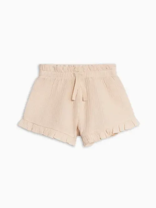 Organic Luz Muslin Ruffle Shorts by KENDI by Colored Organics