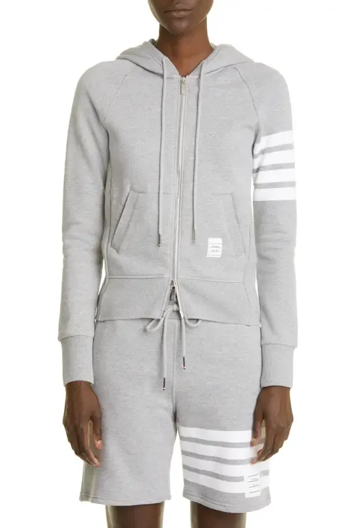 4-Bar Cotton Hoodie by Thom Browne
