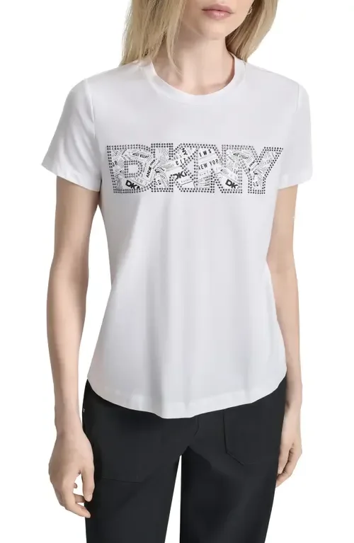 Newspaper Logo Graphic T-Shirt by DKNY