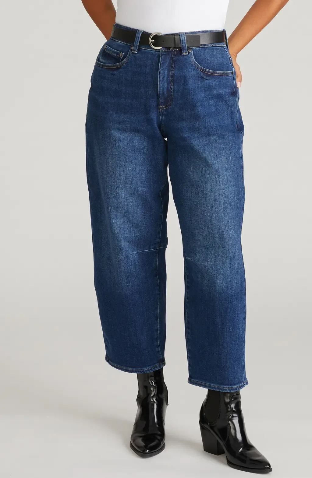 Dakota High Waist Crop Barrel Jeans