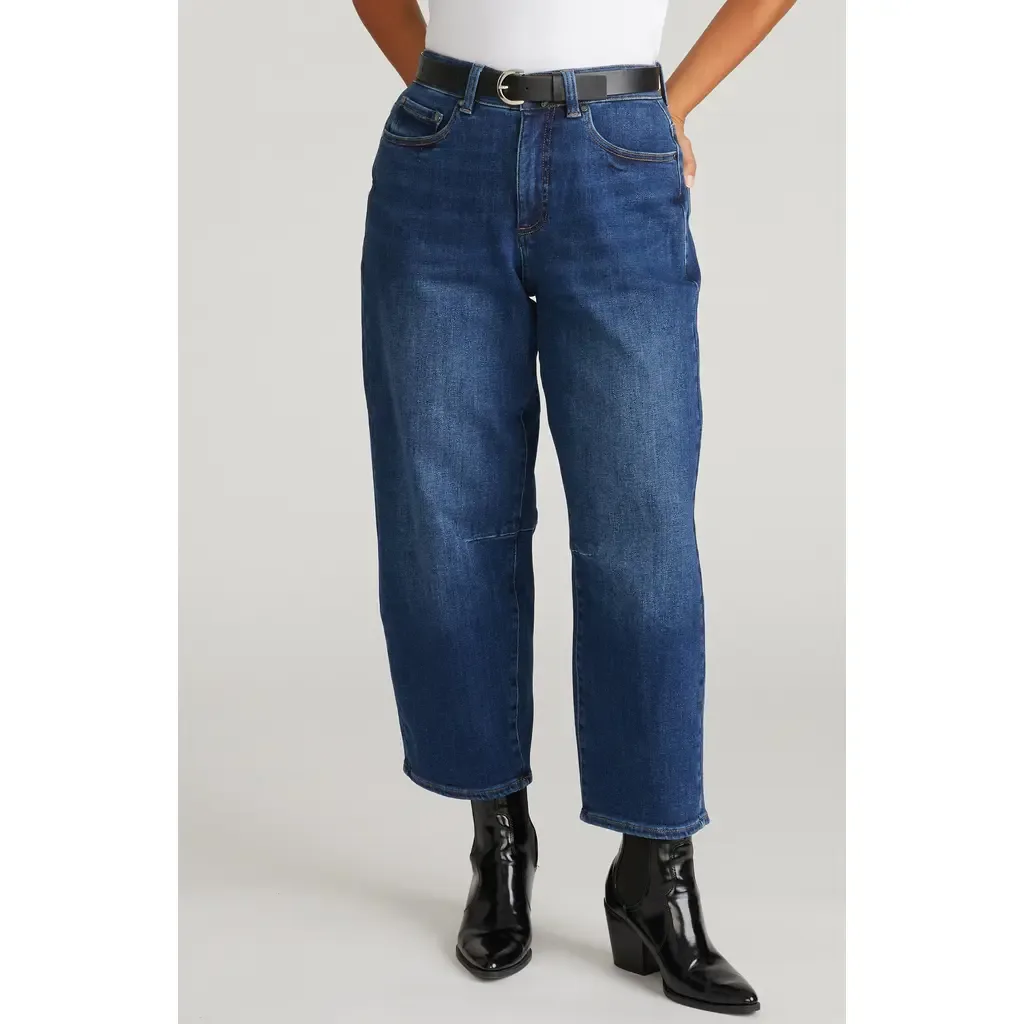 Dakota High Waist Crop Barrel Jeans by Universal Standard