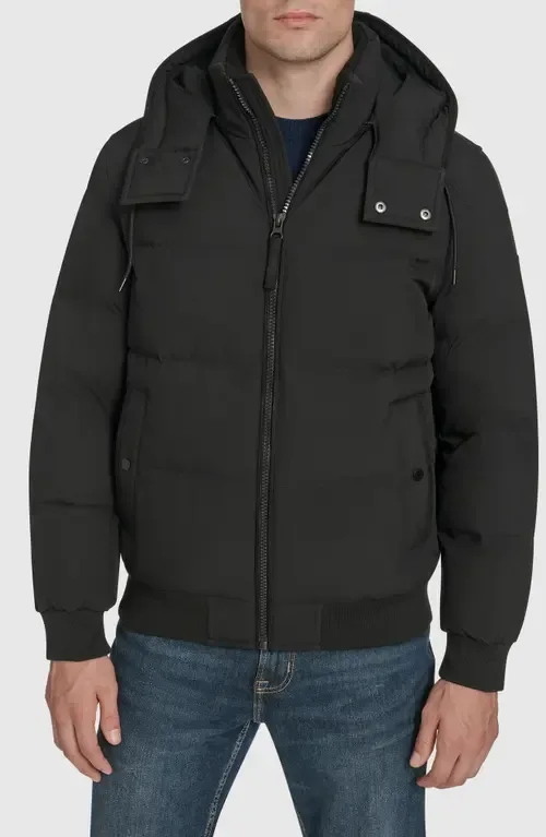 Langham Water Resistant Hooded Puffer Bomber Jacket by Andrew Marc