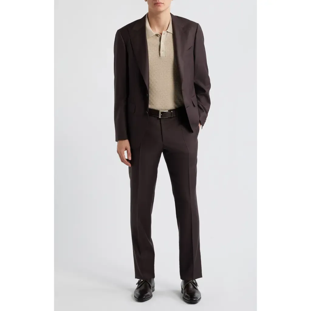 Capri Trim Fit Super 130s Wool Peak Lapel Suit by Canali