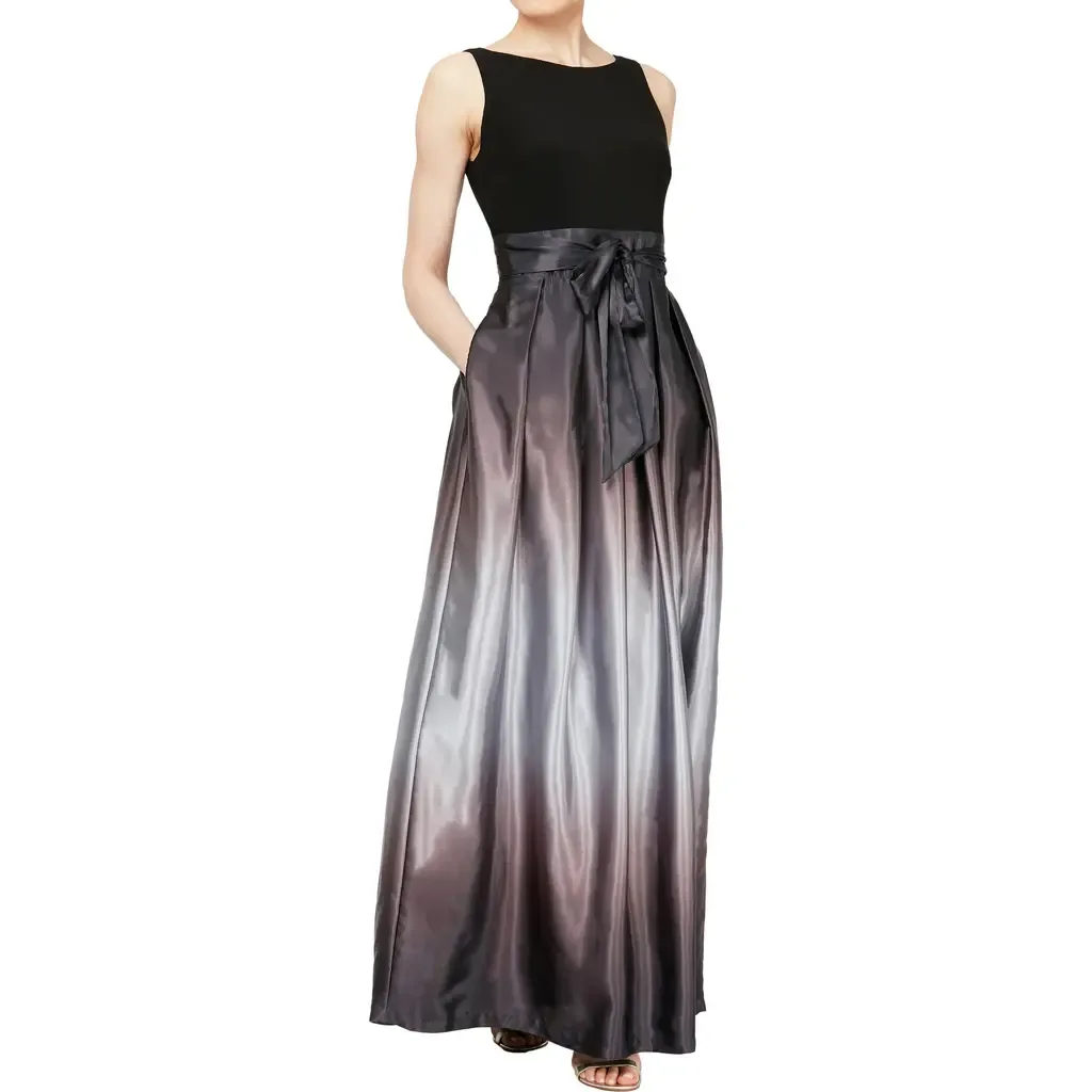 Ombre Satin Gown by SL FASHIONS