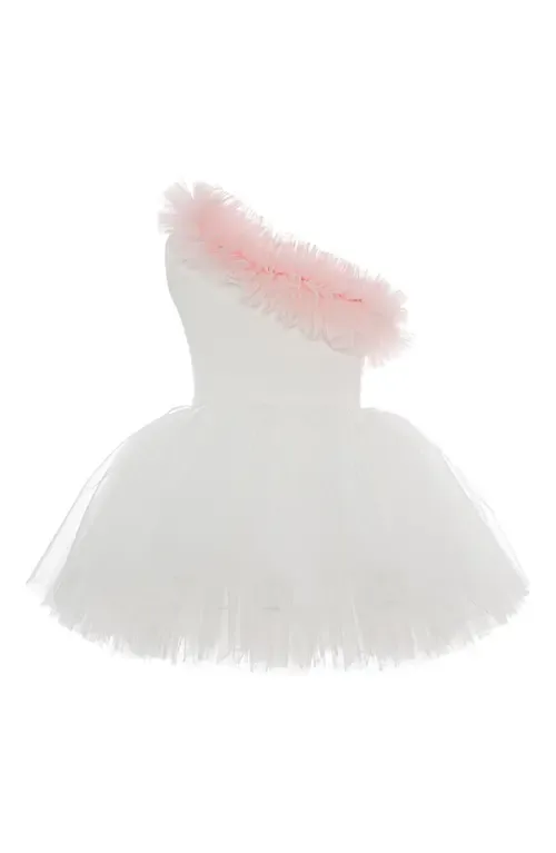 Fiona One Shoulder Ruffle Tulle Dress by Mini Celebrities