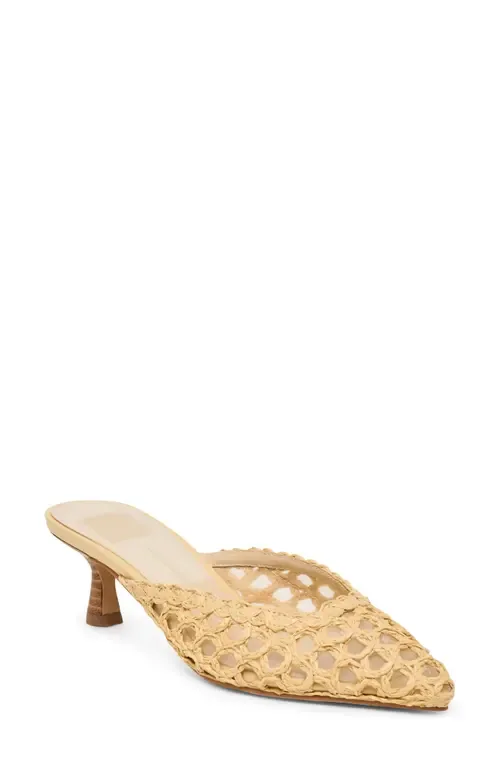 Cleo Loop Mule in Mid Brown Raffia