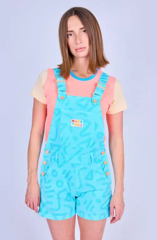 Zap Overall Shorts by MOKUYOBI