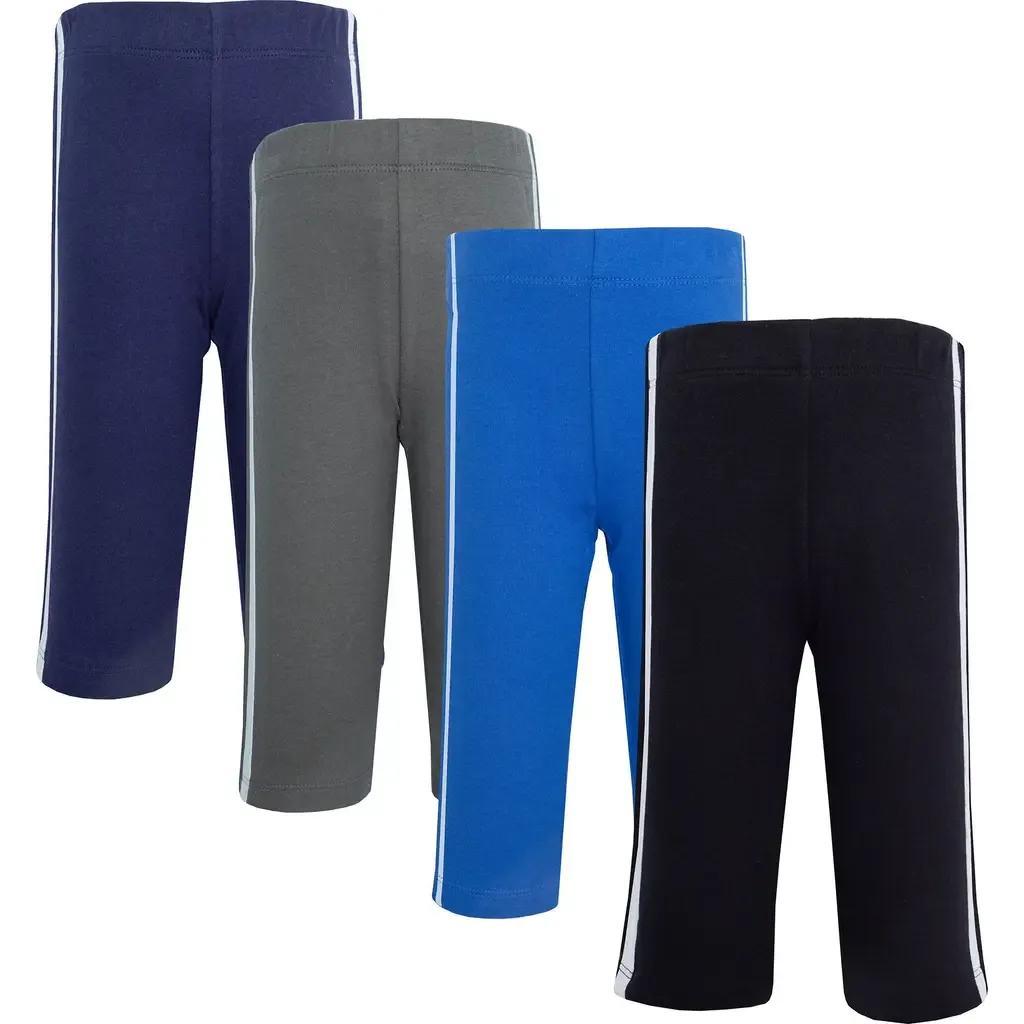 4Pk Cotton Athletic Pants by Hudson Baby