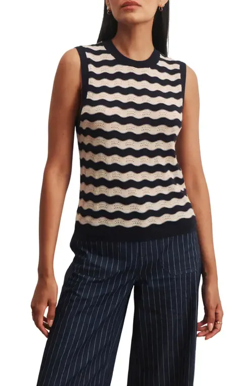 Everyday Scallop Pointelle Sweater Vest by Sanctuary