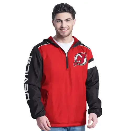 G-III Sports by Carl Banks New Jersey Devils Lateral Half-Zip Hoodie Jacket by G-III SPORTS BY CARL BANKS