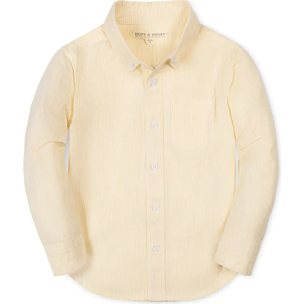 Organic Long Sleeve Seersucker Shirt by Hope & Henry