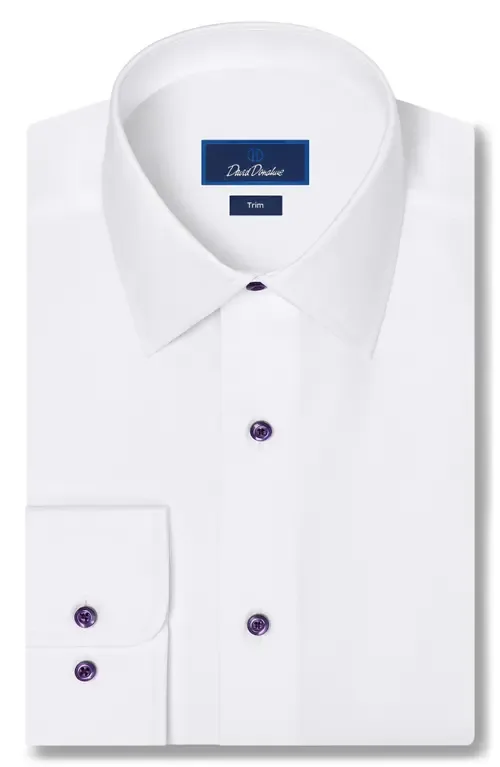 Trim Fit Superfine Twill Dress Shirt by David Donahue