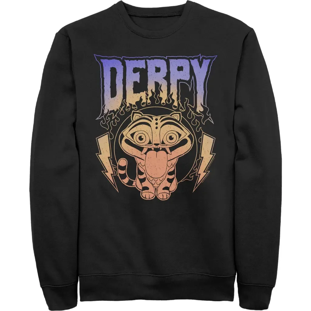 Mythic Lightning Derpy Long Sleeve Crewneck Sweatshirt by KPop Demon Hunters