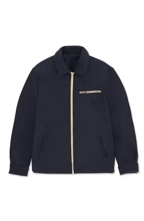 Superfine Wool Zipper Jacket by Fortela