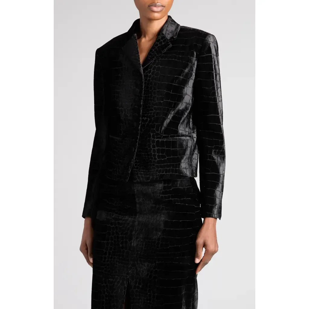 Croc Jacquard Velvet Jacket by TOM FORD