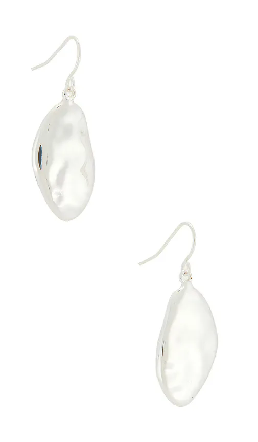 Hammered Oval Drop Earrings by Ettika