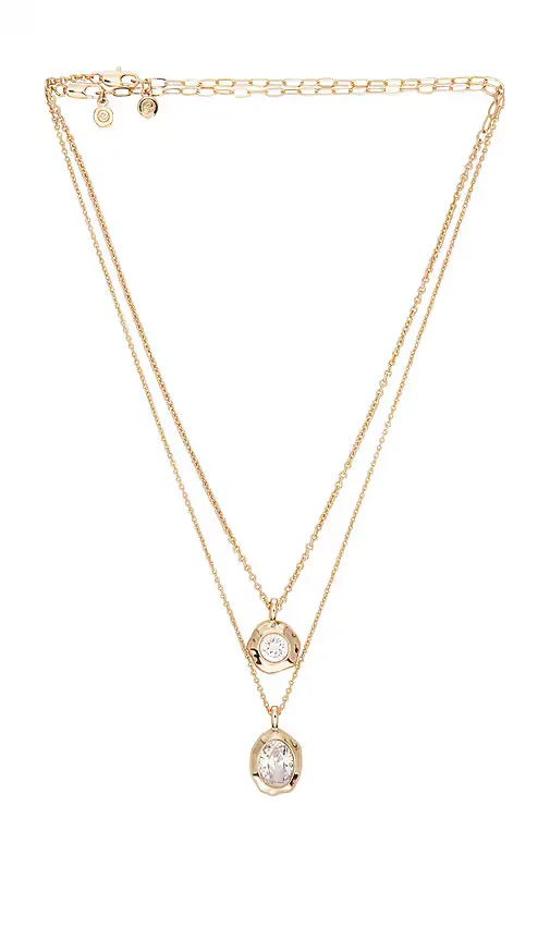 Bezel-Set Crystal Pendant Necklace by Ettika