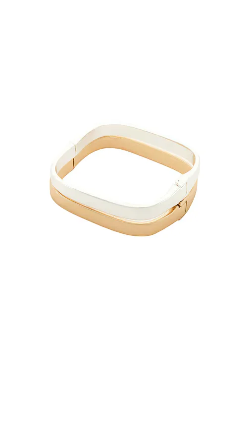 Rounded Square Cuff Set by Ettika