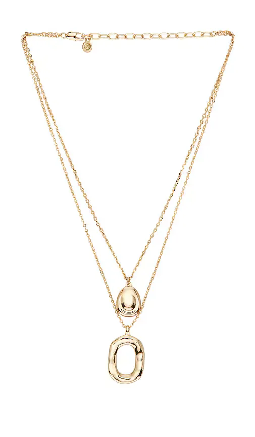 Layered Gold Link Pendant Necklace by Ettika