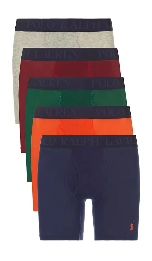 4D Flex Cooling Cotton Modal Boxer Brief 5 Pack by Polo Ralph Lauren