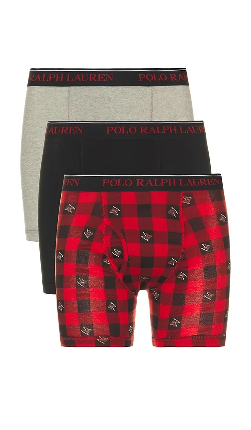 Classic Fit Cotton Boxer Briefs 3 Pack by Polo Ralph Lauren