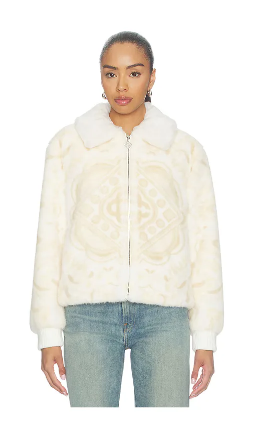Printed Faux Fur Jacket by Casablanca