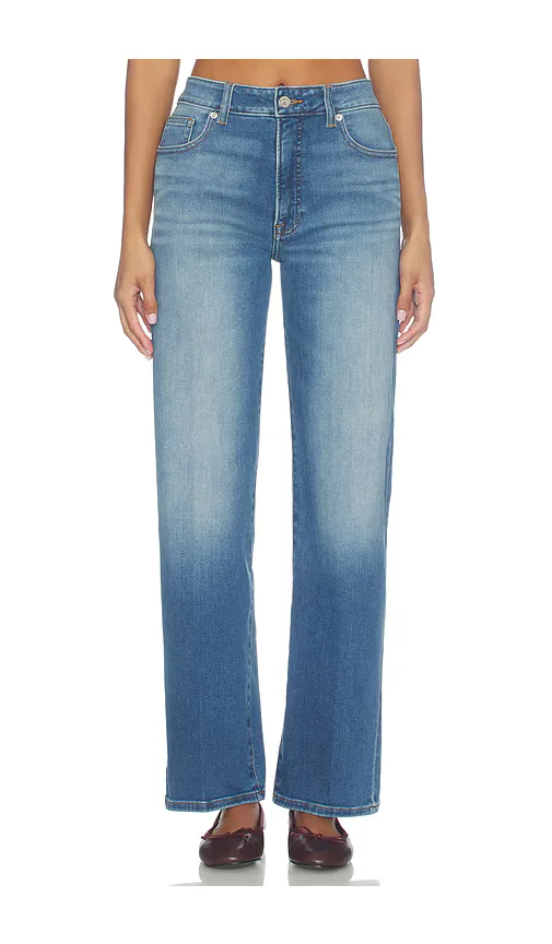 Soft Tech Good True Straight Jeans by Good American