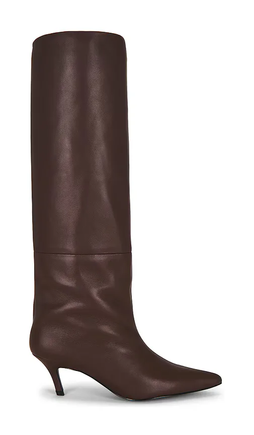 Liri Boot in Dark Chocolate Nappa by RAYE