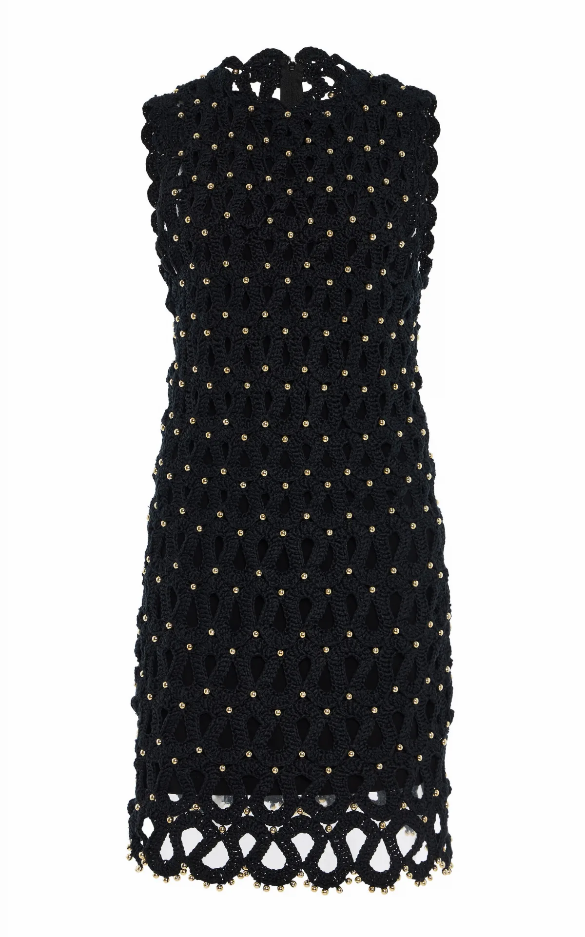 Embellished Cotton-Wave Crocheted Midi Dress by Carolina Herrera