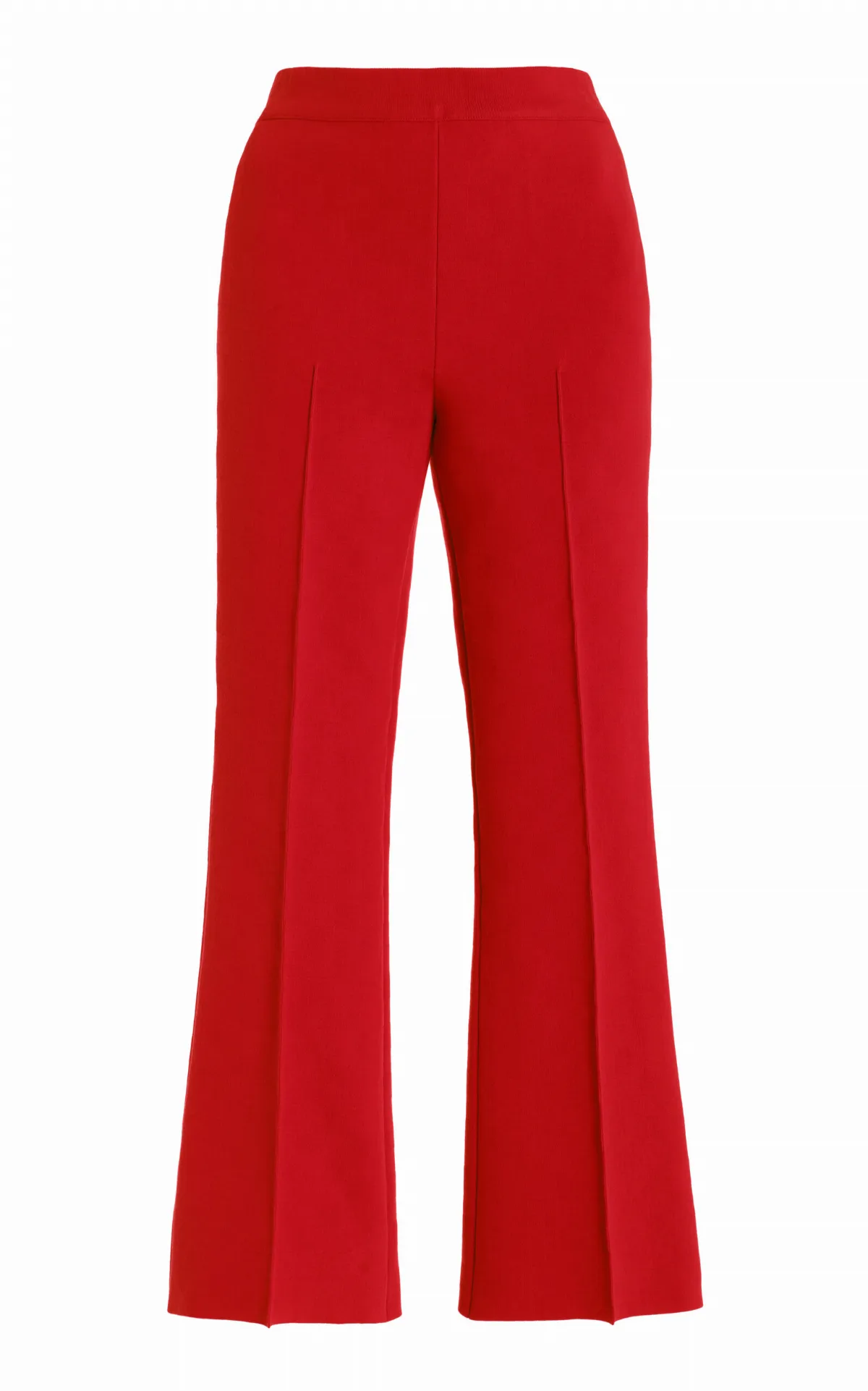 Long Kick Flared Stretch-Cotton Knit Pants by High Sport