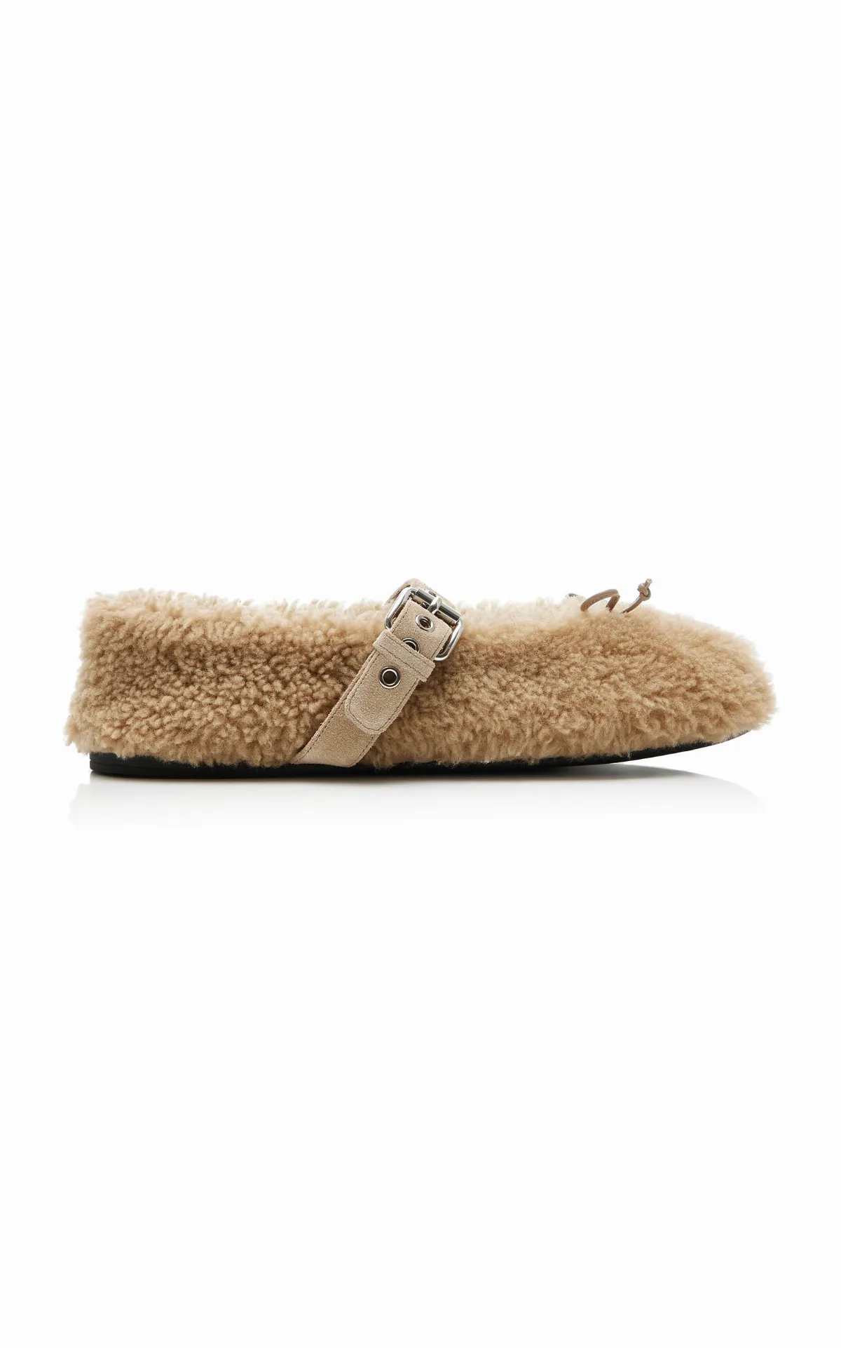 Shearling Ballet Flats by Miu Miu