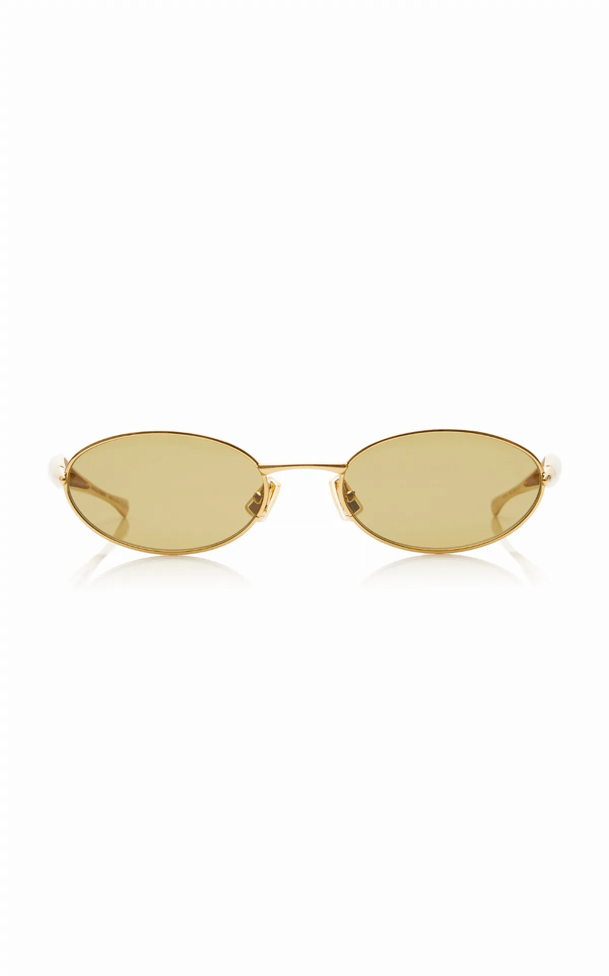 Green Oval-Frame Acetate Sunglasses