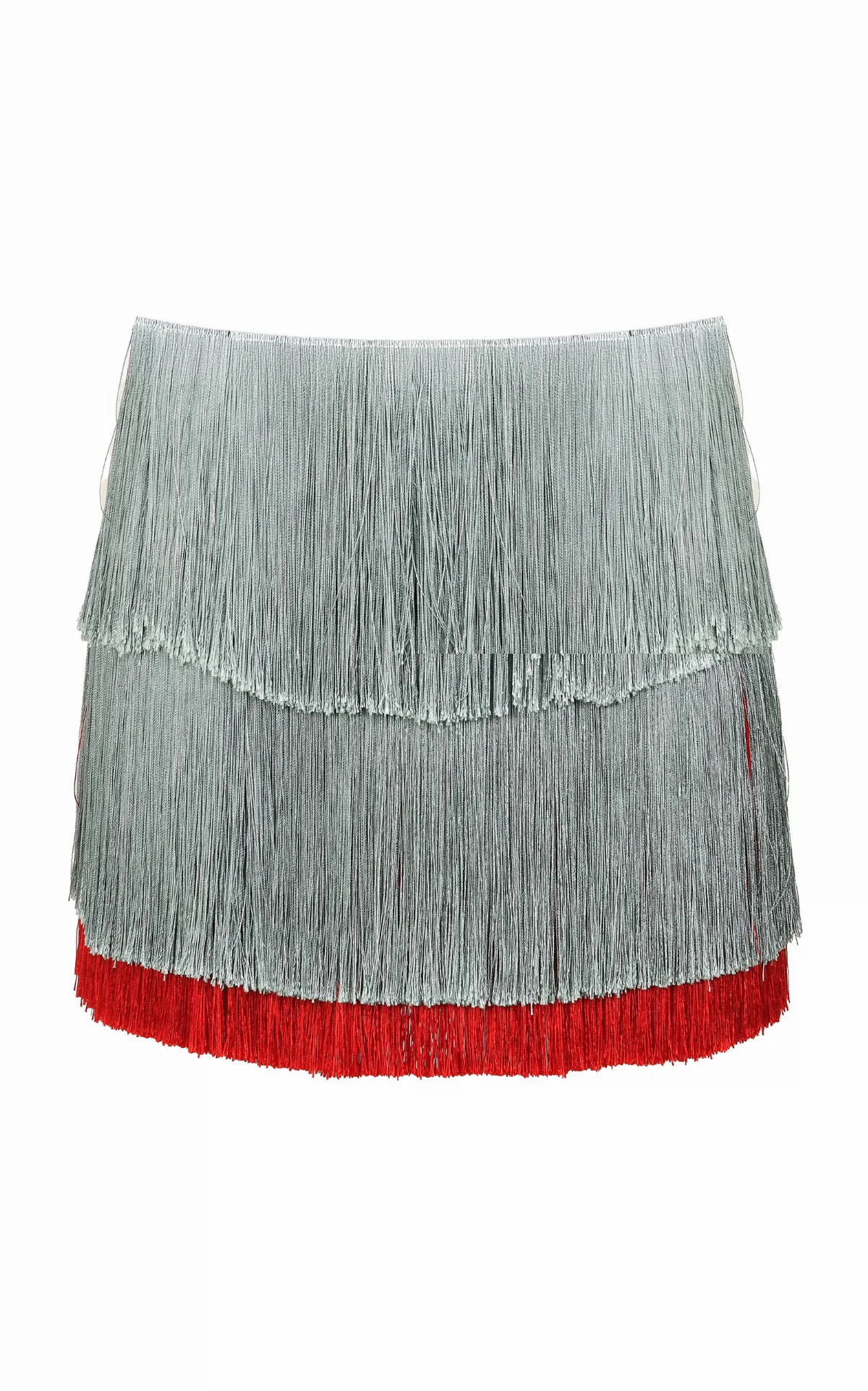 Starlight Fringe Silk-Blend Mini Skirt by Francesca Miranda