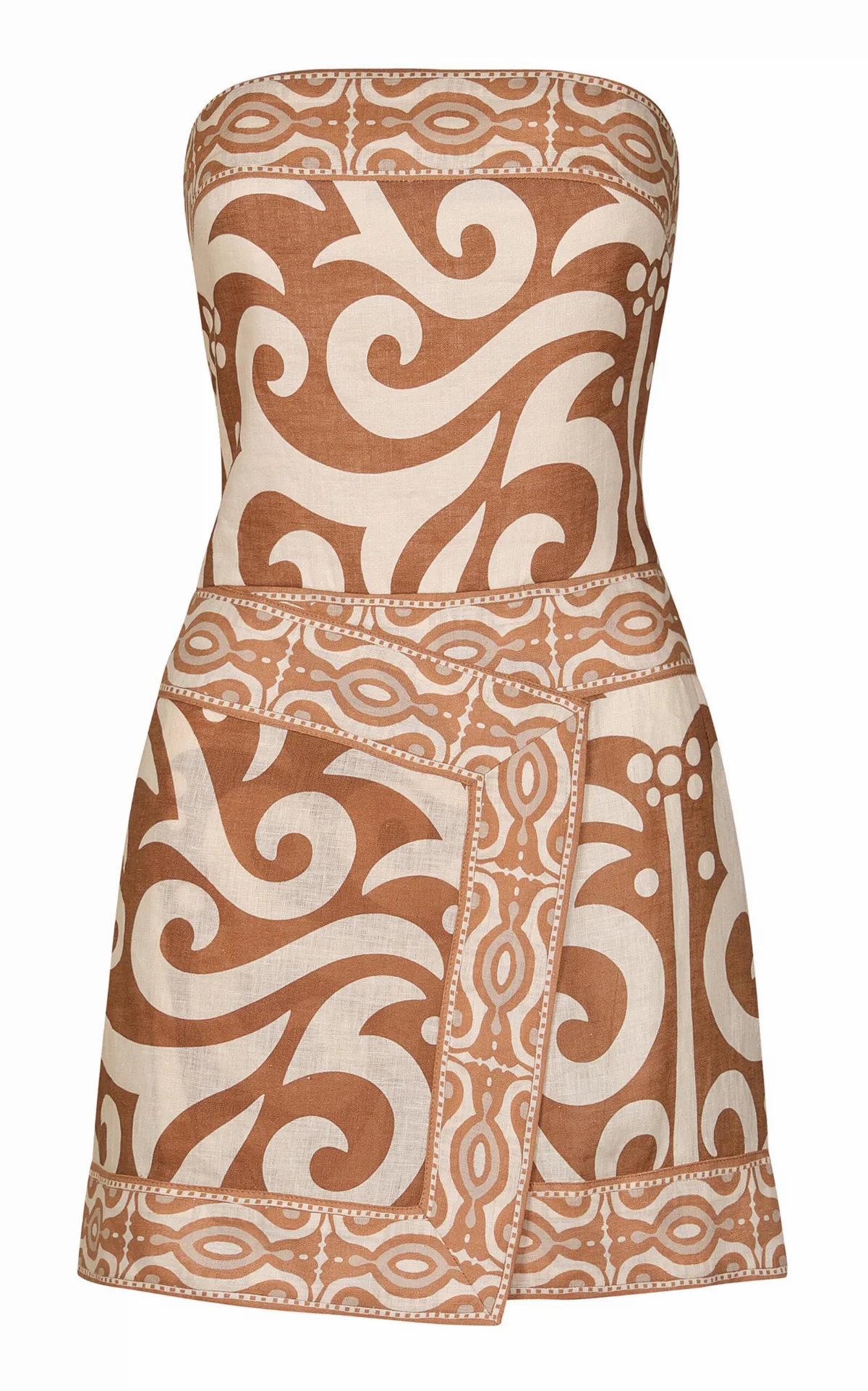 Raíz Ritua Strapless Linen Mini Dress by Johanna Ortiz
