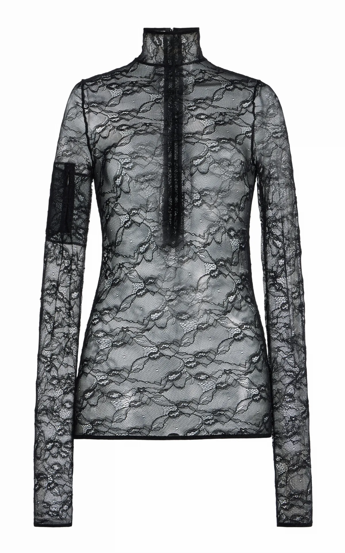 Lace Mockneck Top by Courrèges